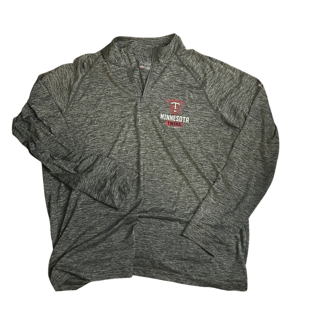 Under Armour Minnesota Twins MLB Mens 2XL Loose HeatGear Quarter Zip Pullover